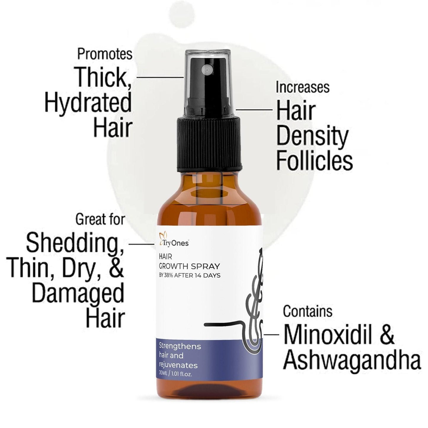 TryOnes Hair Growth Serum 30ml (Pack of 2)